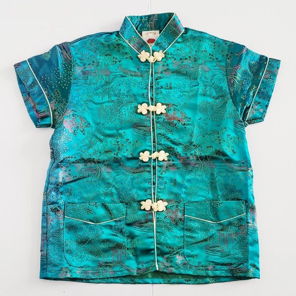 Vintage Children Traditional Chinese Pyjama Shirt and Pants Set - Size Youth 8 - Picture 2 of 14